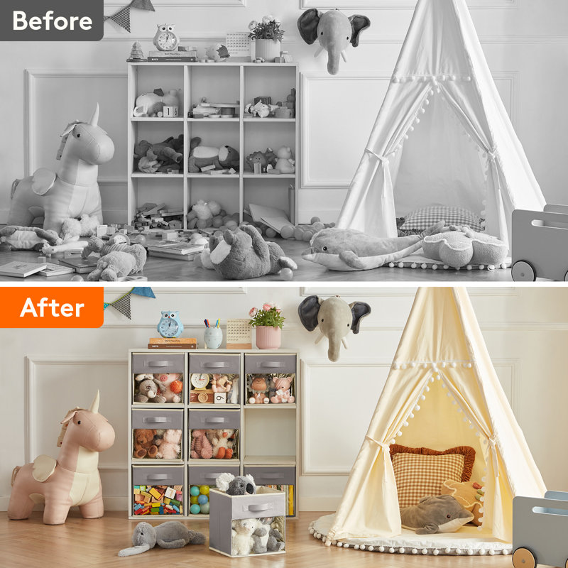 17 Stories Fabric Storage Bag, Light Grey