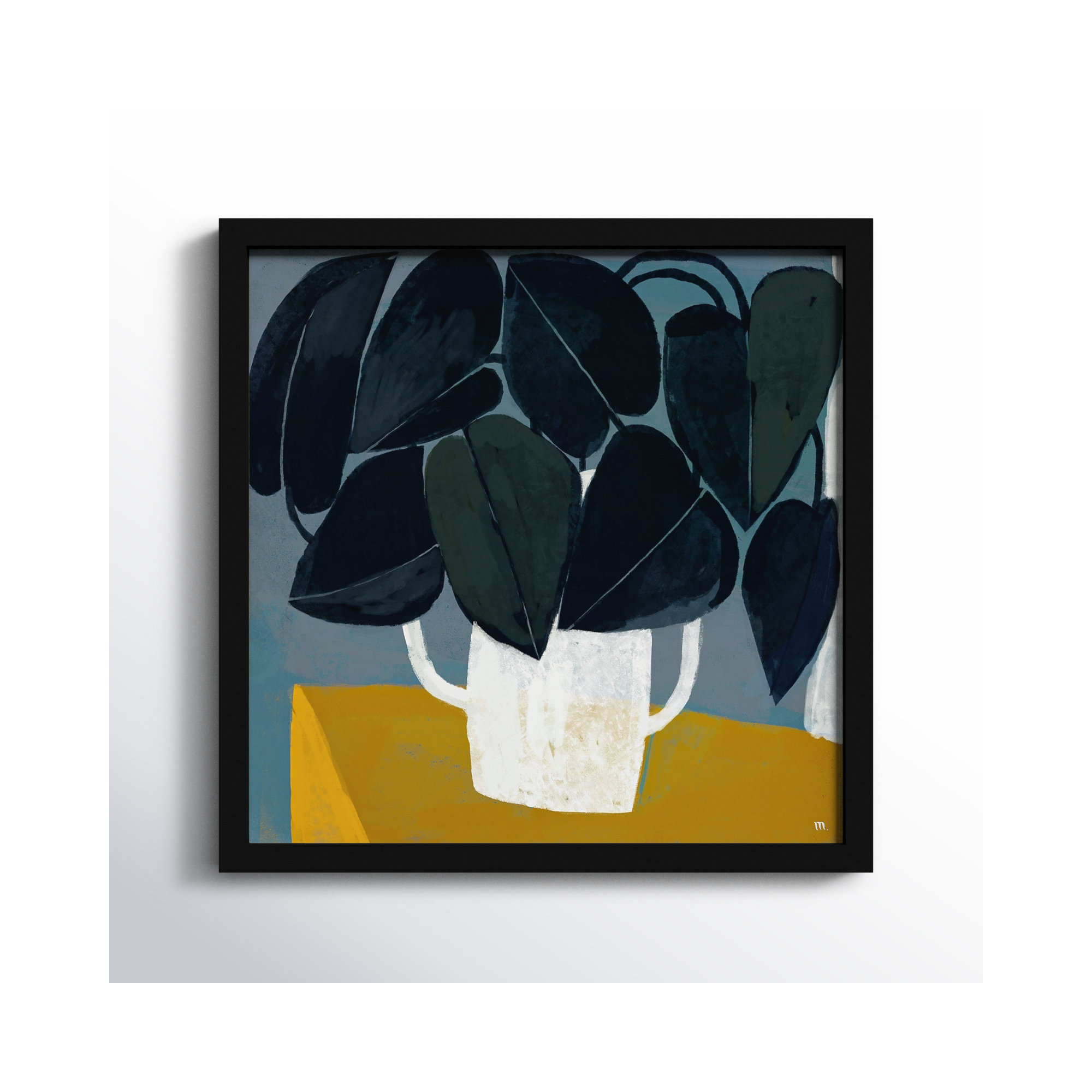 Summer Interior 1 by StudioM, 16" H x 16" W x 1.25" D, Black