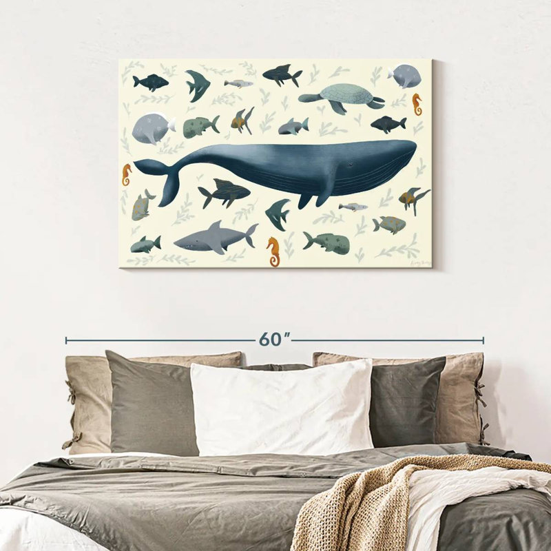 Animaux de mer, H 30 po x l 45 po