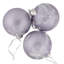 Ornements de Noël en forme de boule de verre mauve 3ct avec flocons de neige 3 po