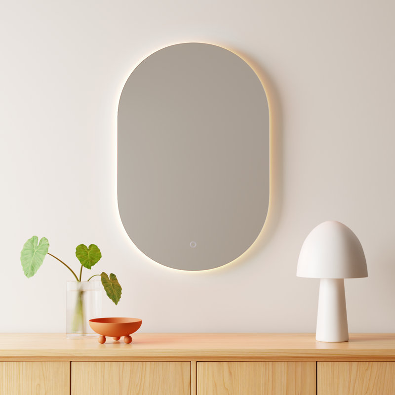 Keiko Aluminum Oval Wall Mirror