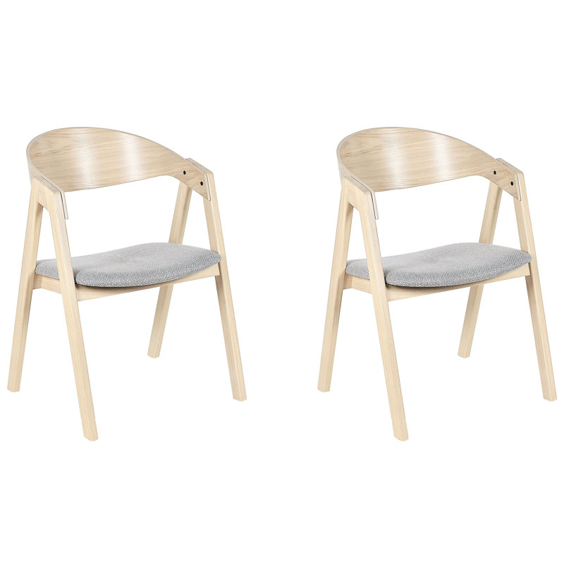 Juliette Upholstered Dining Chair, Light Wood