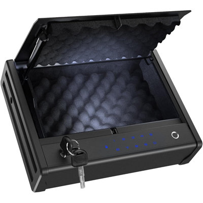 Gun Safe Lock, High Precision Fingerprint Pistol Secure with 3 Ways Quick Access