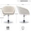Yelena Faux Leather Swivel Accent Chair with Height Adjustable Chrome Base-20649953