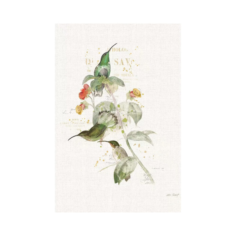 Colorful Hummingbirds III by Katie Pertiet - Gallery-Wrapped Canvas Giclée on Canvas, No Frame, 20.32 cm H x 30.48 cm W