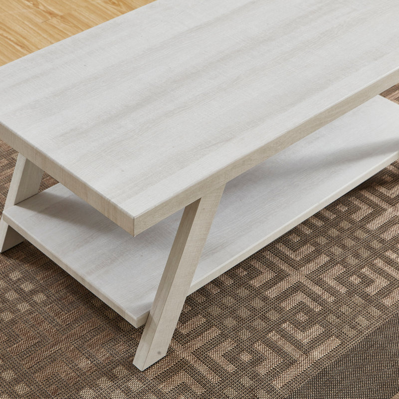 Ensemble de tables basses Contemporary Wood, Blanc, Blanc