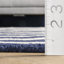 Tapis bleu marine / blanc en laine touffeté à la main Lauderhill-532956442