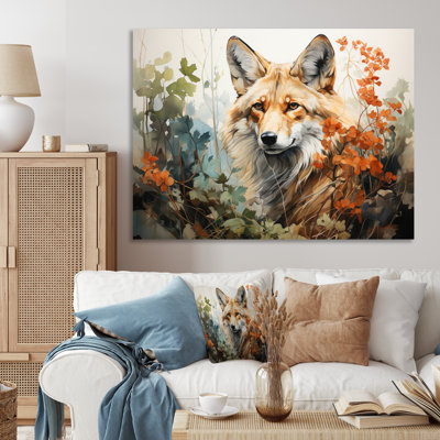 Bivan Fox Wilderness Observer Geometric - Fox Framed Wall Art