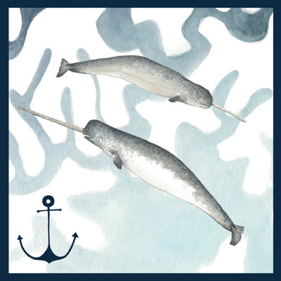 Whale Composition II by Megan Meagher - Wrapped Canvas Painting