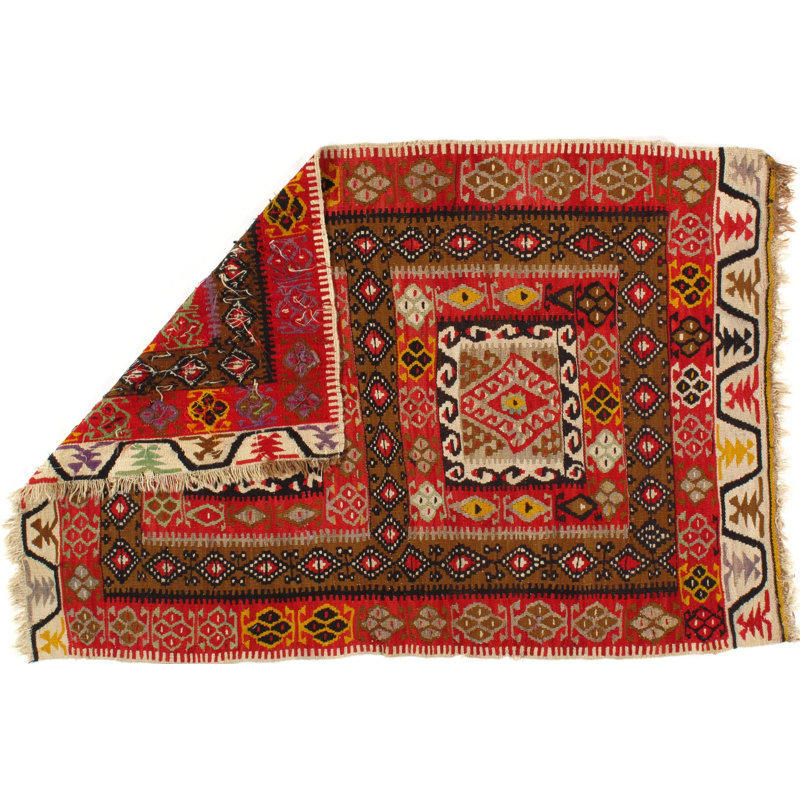 Muirne Oriental Area Rug in Rust