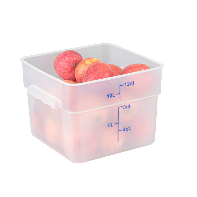  Boîte de 10 contenants pour aliments avec bacs de rangement en plastique pour la cuisine et marqueurs de volume, Translucide