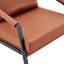 Chaise d'appoint moderne en similicuir avec structure en métal robuste et conception ergonomique-132896368