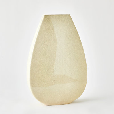 Giant Teardrop Vase-Butter Crackle-Sm
