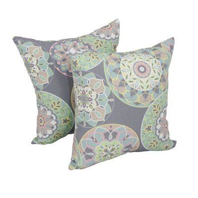 Outdoor Cushion Collection Floral Outdoor Reversible Throw Pillow