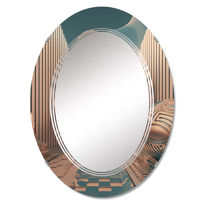 Vevat - Miroir mural moderne ovale, 30 po x 20 po