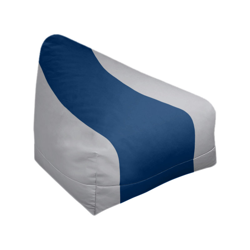 Indiana Bean Bag Cover, 2" x 27" x 30", Cool Gray/Navy Blue/Cool Gray