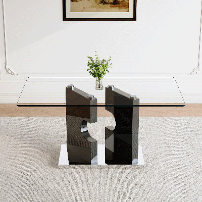 63" Dining Table,Kitchen Table With Metal Base