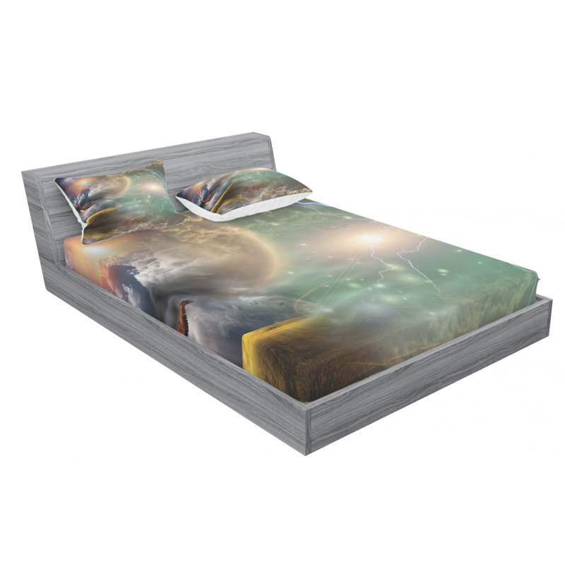 Microfiber Sheet Set, Queen Sheet Set with Fitted Sheet