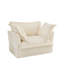 Fauteuil à revêtement antidérapant avec grand coussin de dossier et coussins décoratifs, canapé simple confortable à assise profonde