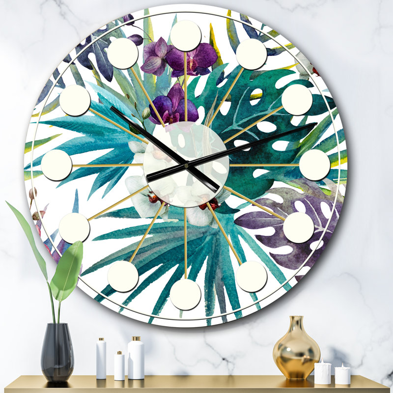 Horloge murale rétro Mid-Century, Surdimensionné