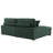 Oversized Upholstered Hunter Green Corduroy Sleeper Sofa Bed Lounge sofa with Armrests & Throw Pillows-470679569