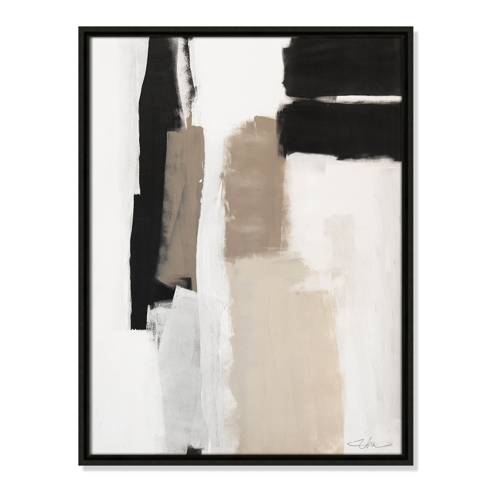 Giverny Earth Scapes II by  Print, No Mat, Espresso Floater Framed, 25.5" H x 19.5" W x 2" D