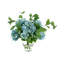 Faux Hydrangeas in Glass Vase