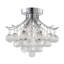 Plafonnier semi-encastré en cristal 3 lumières Transitional-986741585