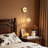 Aldegonde Battery Operated Armed Wall Sconce With Tulip Glass Shade, Remote Control Sconces