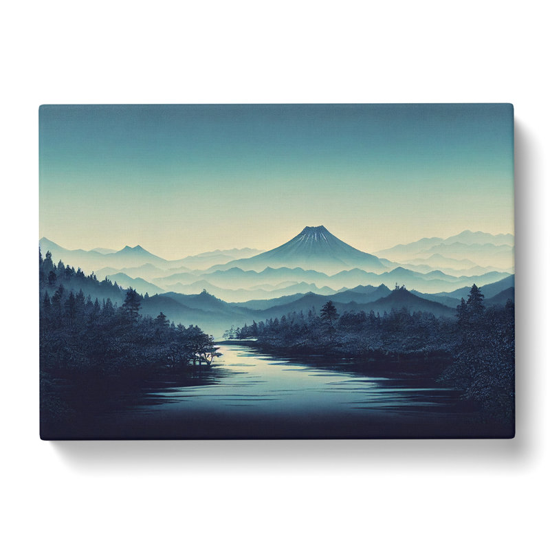 Japanese Forest Mountains - Wrapped Canvas, 50cm H x 76cm W x 3cm D