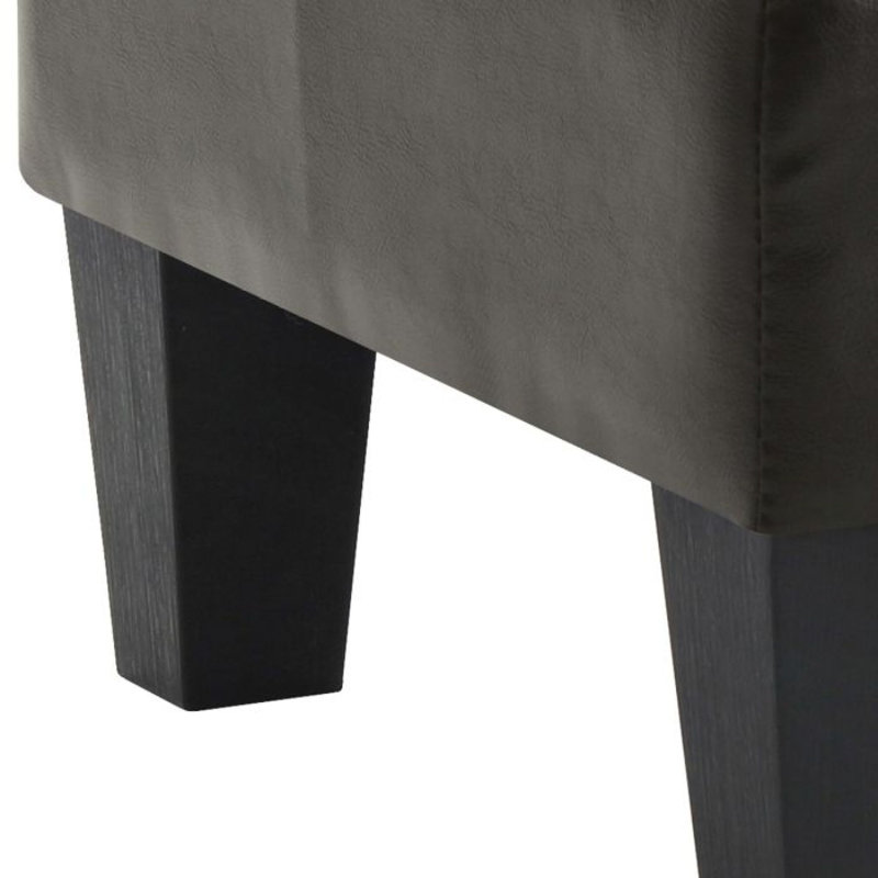Repose-pieds confortable en cuir PU noir pour les espaces de vie modernes