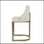 26"H Upholstered Counter Stool With Metal Base