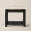 Table d'appoint 26 po en bois récupéré | Table de bout étroite | Table d'appoint en bois massif (noir)-1506851727