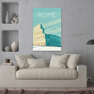 Rome - Rome Adventure Publicité Art turquoise