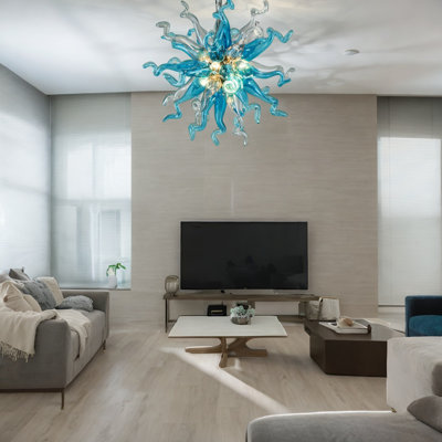 Morden Luxury Hand Blown Glass Chandelier For Living Room, Bed Room, Reception Room 