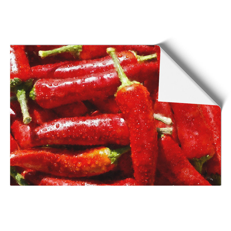 Red Chilli Peppers - No Frame Print, 21cm H x 30cm W x 0.1cm D