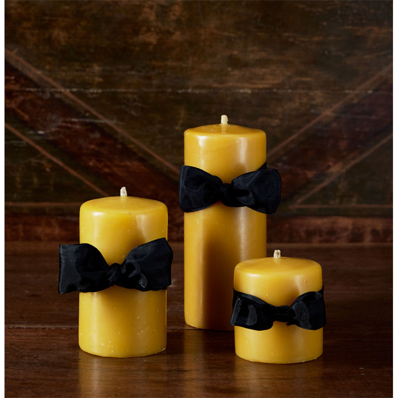 Unscented Pillar Candle, 3" x 5"