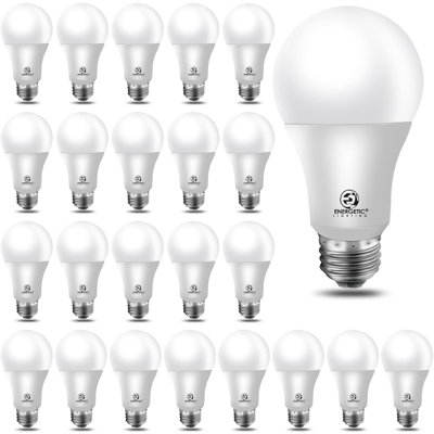 A19 LED Light Bulb,40W Equivalent 5W, Non-Dimmable,450lm,5000K Warm White,E26 Medium Base,UL Listed