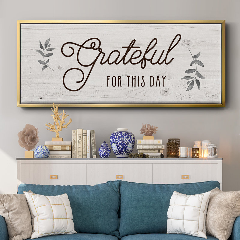For this Day- Framed Canvas, 24" H x 60" W