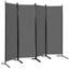 Nashe 220cm W x 173cm H 4 - Panel Folding Room Divider-76168457