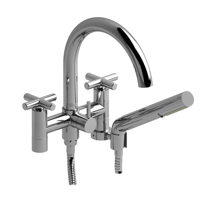 Robinet de baignoire à deux trous Pallace ™, Chrome, Croix