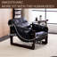Chaise décorative médiévale moderne pour petits appartements, avec housse de coussin de siège amovible, assise en forme de nuage, sans métal, bureau rétro noir antique, assemblage rapide et structure en bois d'hévéa,