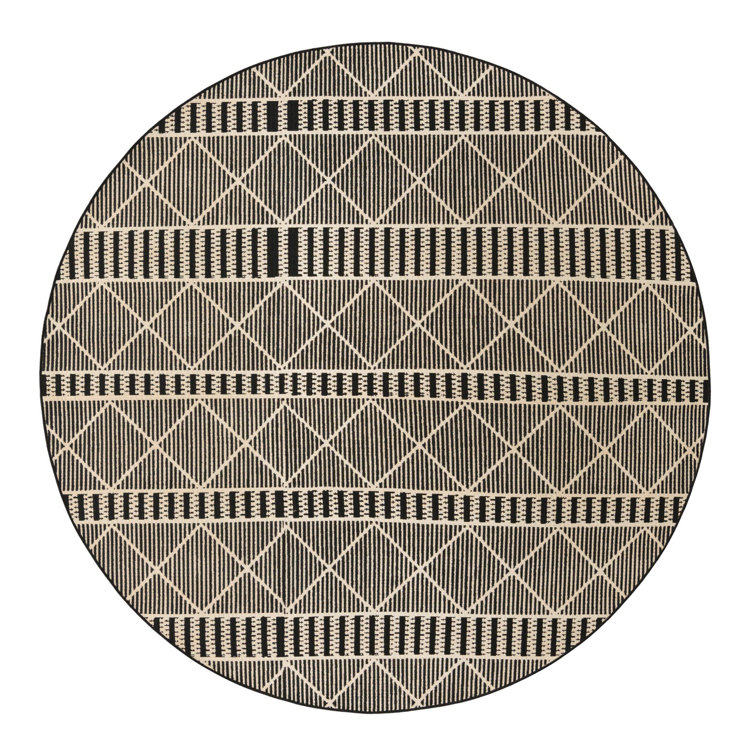 Black Dalyan Indoor/Outdoor Trellis Rug