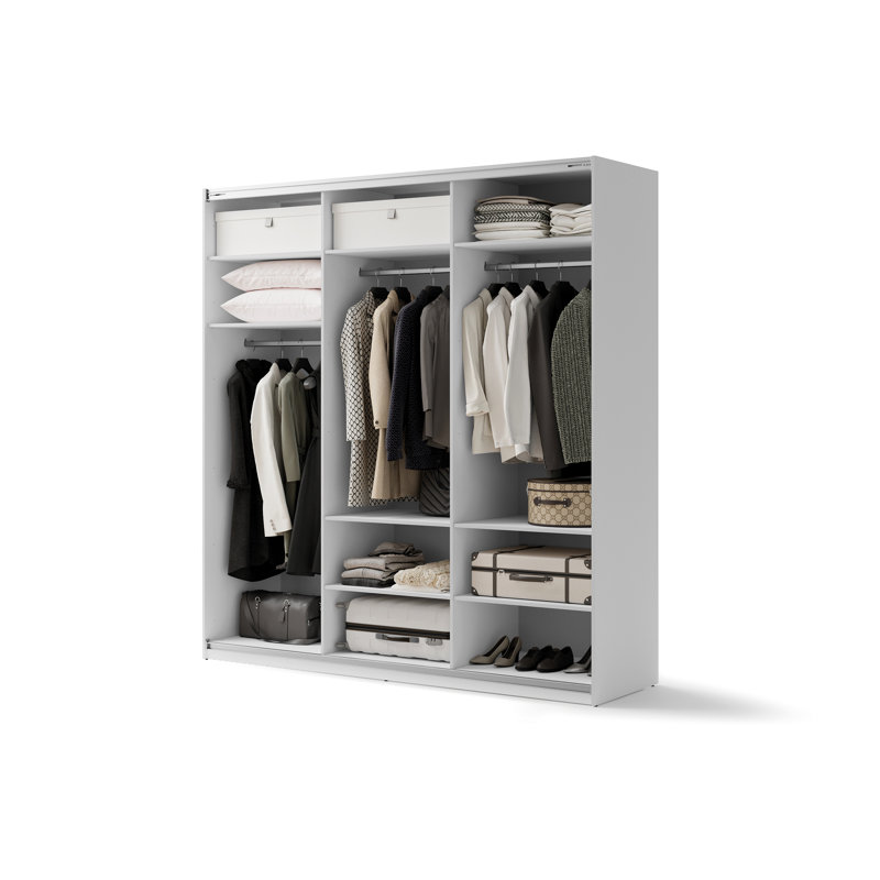 Swanhild Laminate Wardrobe, 235cm H x 220cm W x 69cm D