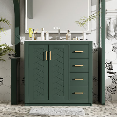 Meuble-lavabo 36 po avec lavabo en céramique