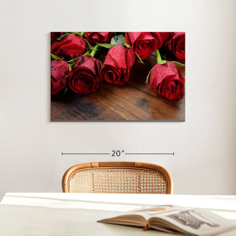 Harnek fraîchement cueillies roses rouges, H 16 po x l 24 po