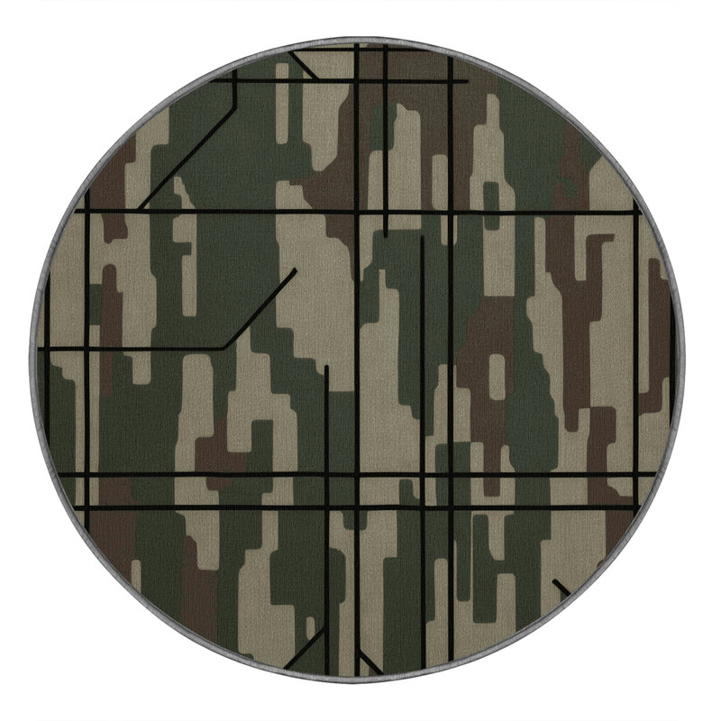 Warden Line Rug, Round 3'