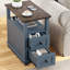 Tables de bout à 2 tiroirs avec rangement et station de charge rapide pour le salon-1862829453-1851421758