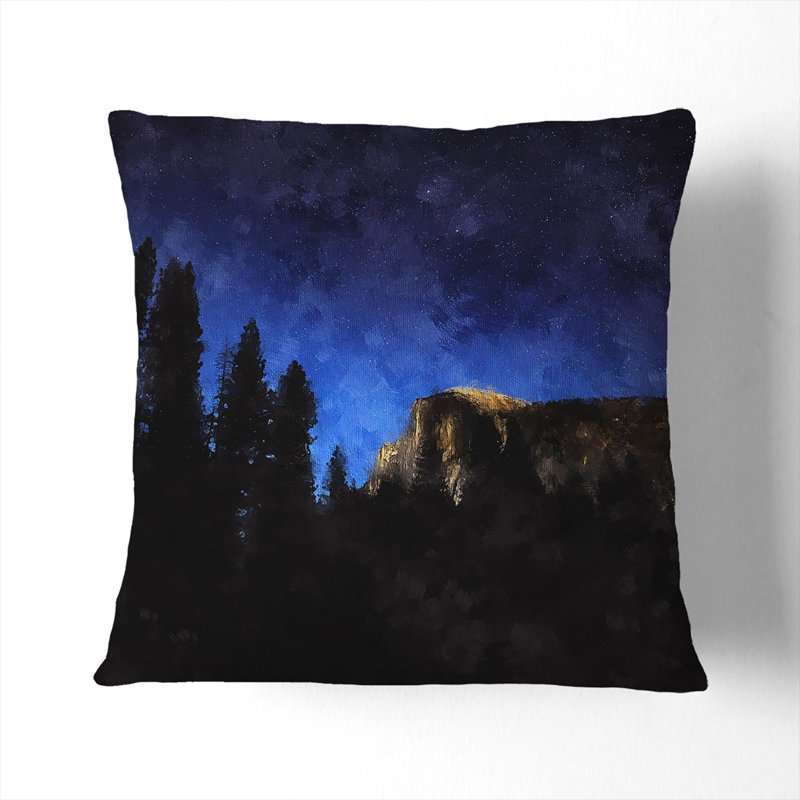 Stars Above Yosemite Cushion with Filling, Stone, 55cm H x 55cm W x 20cm D