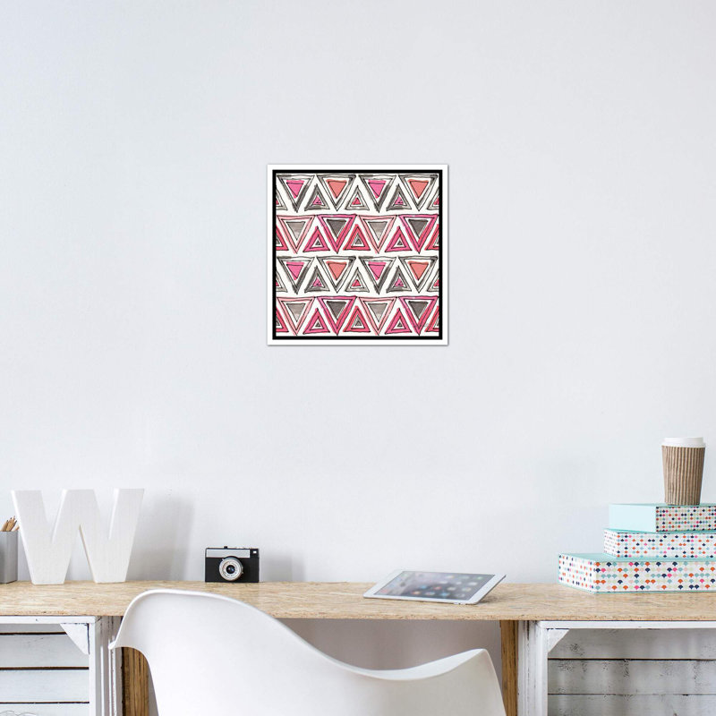 Art sur motif d’accents chic, H 26 po x l 26 po x P 1,5 po, Toile blanche encadrée